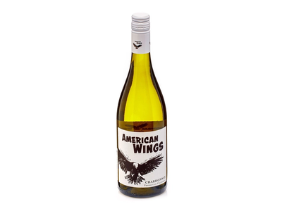 Pusiau sausas baltas vynas AMERICAN WINGS CHARDONNAY (13,5%), 0,75 l