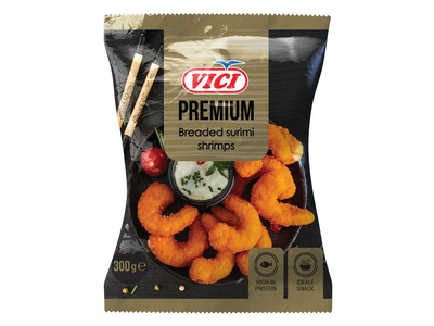 Šaldytos krevetės su džiūvesėliais iš surimio VIČI PREMIUM (30%), 300g
