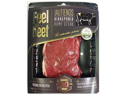Brandintos (30d+ ) jautienos didkepsnis RUMPSTEAK, 400 g.