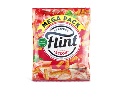 Džiūvėsėliai FLINT MEGA PACK, rūkytos kiaulienos skonio, 110 g