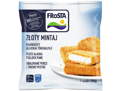Šaldyta aliaskinės rudagalvės menkės filė, FROSTA, tešloje, 700g
