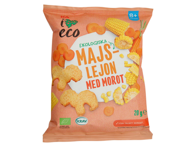 Ekol. kukurūzai su morkomis I LOVE ECO, 20 g
