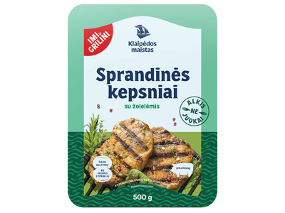 Kiaul. sprand. kepsniai su žolelėm. KM, 500 g
