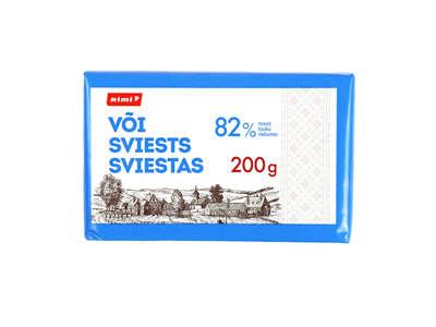 Sviestas RIMI, 82% riebumo, 200 g