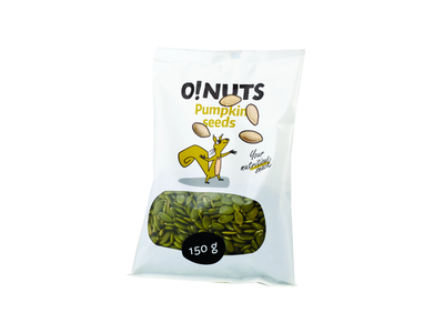 Lukštentos moliūgų sėklos O!NUTS, 150 g