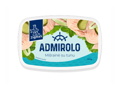 ADMIROLO mišrainė su tunu ZIGMAS, 180 g