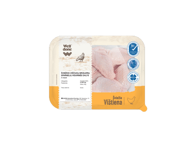 Viščiukų broilerių sparnelių vidurinės dalys WELL DONE, 500 g