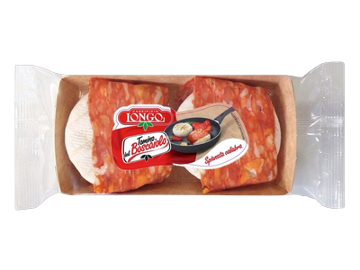 Sūris kepimui Tomino Boscaiolo CASEFICIO LONGO, su Kalabrijos Spianata dešra, 2 vnt, PDO, 195 g