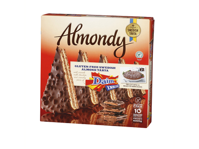 Šaldytas migdolinis pyragas ALMONDY, su Daim šokoladu (12x83g), 1 kg