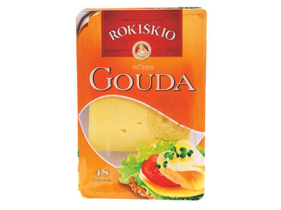Sūris ROKIŠKIO GOUDA riekutėmis, 150 g