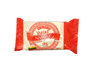 Varškė ROKIŠKIO NAMINĖ, 9% riebumo, 180 g