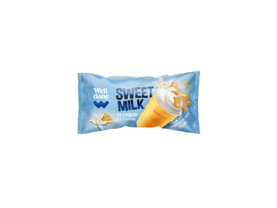 Vanilinis plombyras WELL DONE su sutirštintu pienu, 65 g