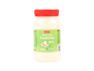 Majonezas RIMI TRADICINIS, 62 % rieb., 430 g