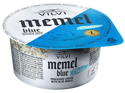 Lydytas, tepamas pelėsinis sūris MEMEL BLUE, 40%, RSM, 140 g