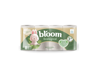 Tualet. popierius BLOOM COMFORT SOFT ECOLOGICAL, 3 sluoksnių, 8 vnt.