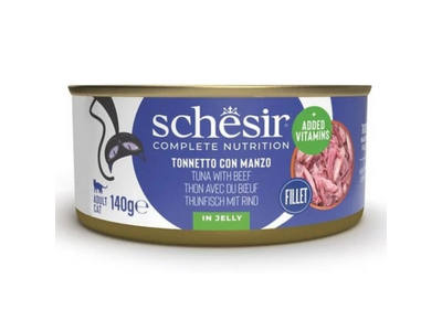 Kačių ėdalas SCHESIR CAT, su tunu ir jautiena, 140 g