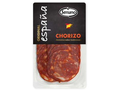 Vytinta pjaustyta CHORIZO dešra SERRANO (nerūš.), 80g