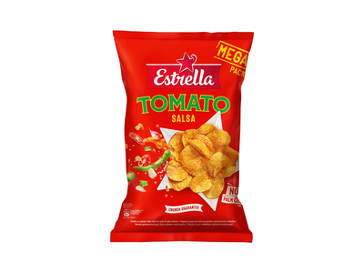 Bulvių traškučiai ESTRELLA pomidorų sk., 250g
