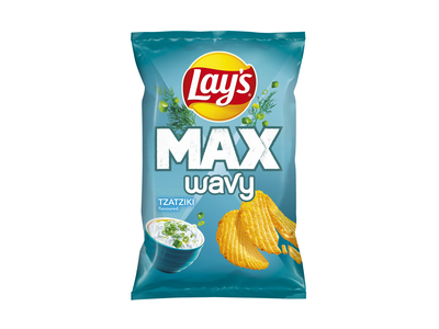 Bulvių traškučiai LAY'S, Wavy, dzadzikio skonio, 120 g