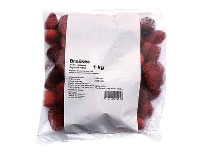 Šaldytos braškės, 1 kg/pak.