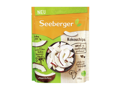 Kokosų traškučiai SEEBERGER, 110 g
