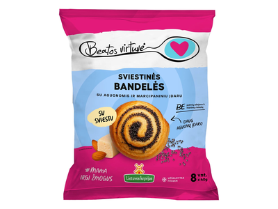 Bandel. su aguonų įdaru BEATOS VIRTUVĖ, 320 g