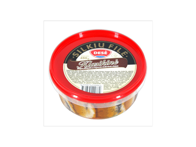 KLASIKINĖ silkių filė su keptomis daržovėmis aliejuje DESĖ, 480 g