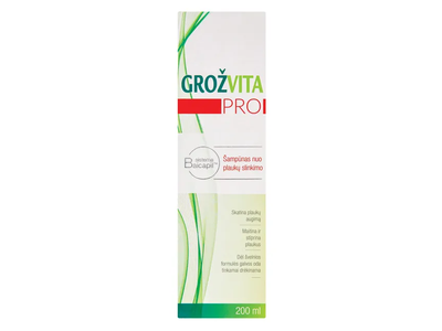 Šampūnas nuo plaukų slinkimo GROŽVITA PRO, 200 ml