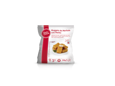 Šaldyti ilgosios jūrinės lydekos filė kepsneliai "IBERCOOK",  panko džiuvesėliuose, 1kg