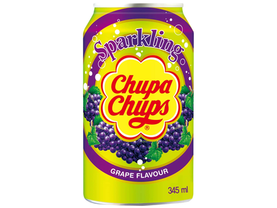 Gazuotas gėrimas CHUPA CHUPS GRAPE, 0,345 l