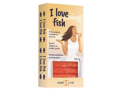 Atšald. krabų skonio lazdelės iš surimio I LOVE FISH, 300 g