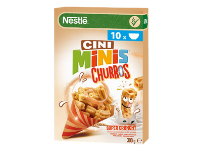 Dribsniai NESTLE CINI MINIS CHURROS, cinamono skonio, 300 g