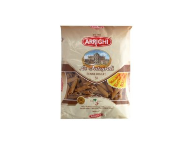Pilno grūdo makaronai ARRIGHI, penne rigate, 500 g