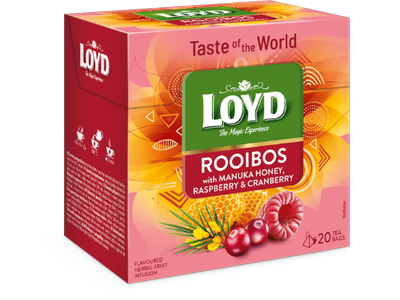 Vaisinė arbata LOYD, medaus, aviečių, spanguolių skonio, 20 x 1.7g