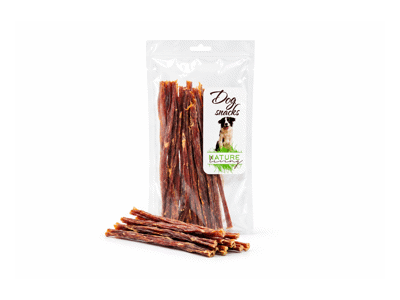 Džiovinti kiaulių žarnų gabalėliai šunims NATURE LIVING, 100 g