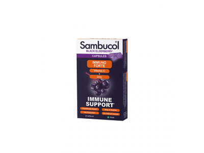 Sambucol Immuno Forte juoduogio šeivamedžio, 30 kapsulių
