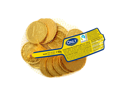Šokoladinės monetos ONLY, 85 g