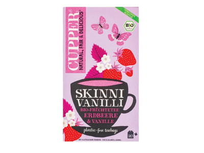 Ekologiška braškių ir vanilės arbata CUPPER, 20 vnt.