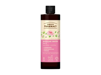 GREEN PHARMACY MUSK ROSE & COTTON micelinis vanduo, 500 ml