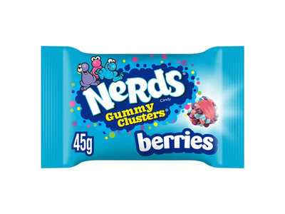Saldainiai NERDS GUMMY CLUSTERS (VERY BERRY), 45 g