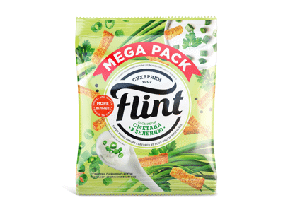 Džiūvėsėliai FLINT MEGA PACK, grietinėlės ir žalumynų skonio, 110 g
