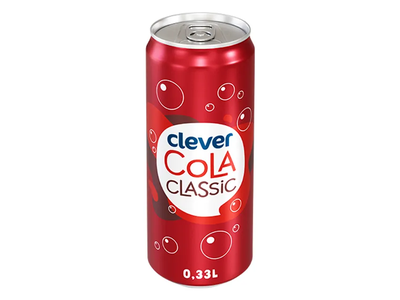 Cola skonio gazuotas gėrimas CLEVER, 0,33 l