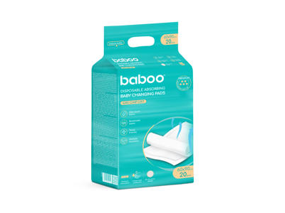 BABOO vienkartiniai pervystymo paklotai AIRCOMFORT, 60 cm x 90 cm, 20 vnt.