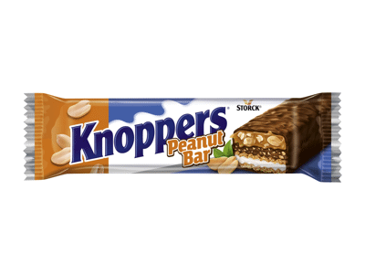 Vaflinis batonėlis KNOPPERS, žemės riešutų skonio, 40 g