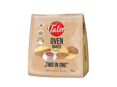 Arbatiniai traškučiai TALER, Two in one, 70 g