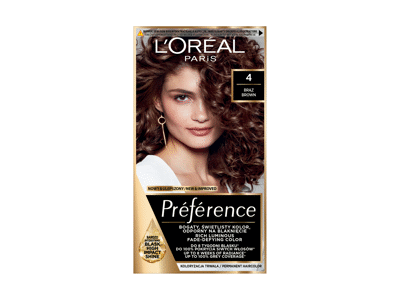 L'Oreal Paris Preference ilgalaikiai plaukų dažai, 4.0