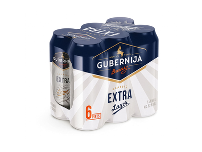 Alus GUBER. EKSTRA LAGER, 5,2 %, 6 x 0,568 l