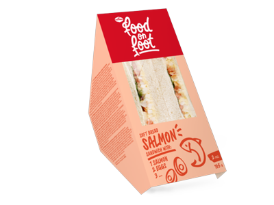 Sumuštinis Soft Bread, su lašiša ir kiaušiniais, 165g