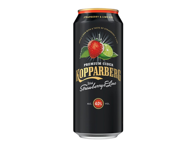 Sidras KOPPARBERG, braškė ir laimas, 4,5%, 0,5 l, skardinė