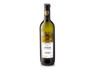 Pusiau saldus baltas vynas GRUZIA ALAZANI (12%), 0,75 l
